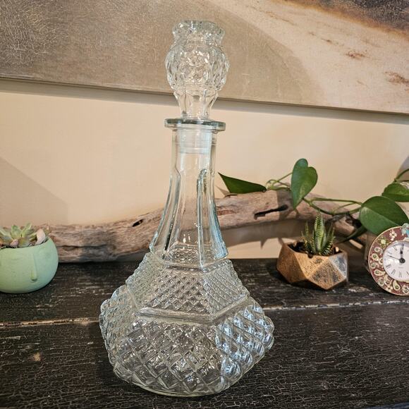 Anchor Hawking Mid Century Crystal Captains's Decanter 12" Tall - Picture 1 of 7